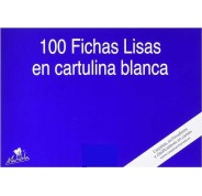 Mariola Pack de 100 Fichas Lisas Nº4 para Fichero - Medidas 200x120mm - Color Blanco