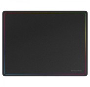 Mars Gaming Alfombrilla Gaming Nanotextil - Deslizamiento Suave - Efecto Rainbow - Base Antideslizante - Alta Durabilidad - Color Negro
