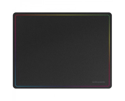 Mars Gaming Alfombrilla Gaming Nanotextil - Deslizamiento Suave - Efecto Rainbow - Base Antideslizante - Alta Durabilidad - Color Negro