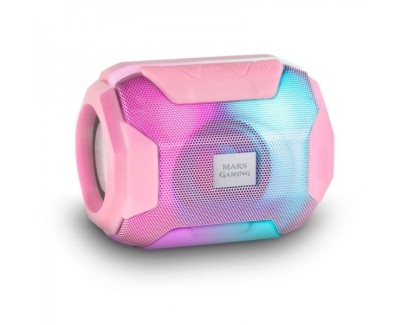 Mars Gaming Altavoz Portatil - Sonido Impactante 10W - Ultra-BASS - Bluetooth 5.0 - 8 Horas de Autonomia - USB y MicroSD - Color Rosa