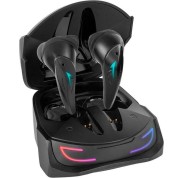 Mars Gaming Auriculares Inalambricos Premium TWS MHI-ULTRA - ANC+ENC+PASIVA - Sonido Neographene - 24h de Bateria - RGB Flow - Bluetooth 5.3 - IPX4 - APP Control - Color Negro