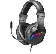 Mars Gaming Auriculares MH122 Ultraligeros con Iluminacion FRGB Rainbow - Sonido Hi-Fi Ultra-Bass Spatial Sound - Diseño Ergonomico - Cancelacion de Ruido Pasiva - Compatibilidad Total Multiplataforma - Color Negro