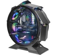 Mars Gaming Caja de PC MCORB Micro-ATX con Ventiladores de 120mm - Doble Ventana de Cristal Templado - Espacio para CPU Coolers de hasta 180mm - Gestion de Cableado Eficiente - Color Negro