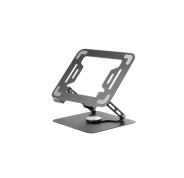Mars Gaming MA-RSN Soporte de Sobremesa para Portatiles y Tablets hasta 17\" - Ajustable en Altura - Rotacion 360º - Inclinacion hasta 180º - 260x225x38mm - Color Acero