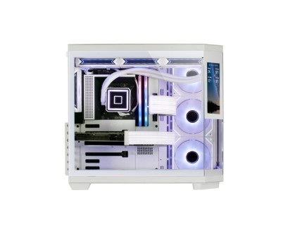 Mars Gaming MC-3TCORELCD Caja Torre ATX - Pantalla IPS de 7.2 Personalizable - Triple Cristal Templado - Soporte para Refrigeracion Liquida hasta 360mm - 7 Ranuras de Expansion - 440x286x401mm - Color Blanco