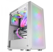 Mars Gaming MC-F Semitorre Gaming - 4 Ventiladores ARGB - Ventana Cristal Templado - Soporte Refrigeracion Liquida - Color Blanco