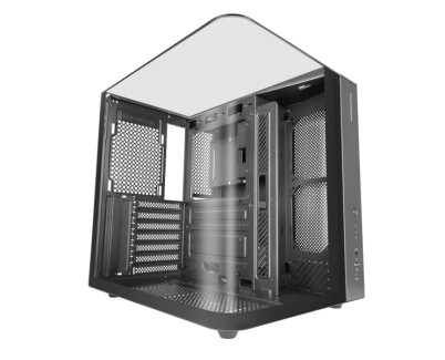 Mars Gaming MC-INFINIOLITE Caja Torre ATX - Estructura de Doble Camara - Vidrio Templado Curvo y Superior - USB-C - USB 3.0 - USB 2.0 - Audio HD - 355x293x350mm - Color Negro