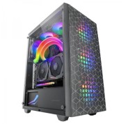 Mars Gaming MC-MAG Caja Gaming - Doble Rejilla Magnetica - Cristal Templado - 3 Ventiladores RGB - Soporte Refrigeracion Liquida 360mm - USB 3.0 - Color Negro