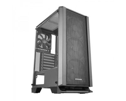 Mars Gaming MC-MASTER Semitorre Profesional - 4 Ventiladores Silenciosos - Soporte Refrigeracion Liquida - Ventana Cristal Templado - Color Negro