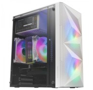 Mars Gaming MC-ME Minitorre - Ventana Cristal Templado - 2 Ventiladores FRGB - Soporte MicroATX/Mini-ITX - Iluminacion RGB Avanzada - Color Blanco