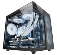 Mars Gaming MC-NOVAM Minitorre - Doble Cristal Templado - Hasta 7 Ventiladores - Modular - USB-C y USB 3.0 - Compatible MicroATX y Mini-ITX - Color Negro