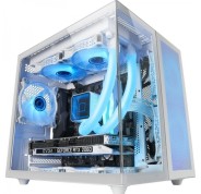Mars Gaming MC-NOVAM Minitorre - Doble Cristal Templado - Hasta 7 Ventiladores - USB-C - Compatible MicroATX/Mini-ITX - Color Blanco