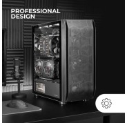 Mars Gaming MC-PRO2 Torre PC - 5 Ventiladores Ultra-Silenciosos - Soporte Refrigeracion Liquida - Ventana Cristal Templado - Color Negro