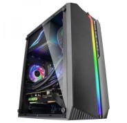 Mars Gaming MC-S1 Caja Compacta Gaming - Iluminacion ARGB 12 Modos - Ventana Lateral Completa - Refrigeracion Avanzada - Compatible Micro-ATX/Mini-ITX - Color Negro