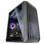 Mars Gaming MC-S2 Caja Compacta Gaming - Ventiladores FRGB - Flujo de Aire Optimo - Ventana Lateral Completa - Compatible Micro-ATX/Mini-ITX - Color Negro