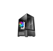 Mars Gaming MC-SE2 Caja Torre ATX - Ventilador de 120mm FRGB Integrado - Cristal Templado sin Marco - Doble Camara - 5 Ranuras de Expansion - 388x197x304mm - Color Negro
