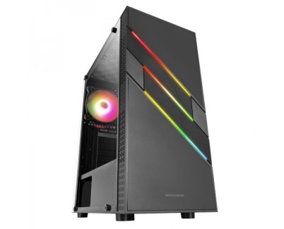 Mars Gaming MC-U3 Caja Full ARGB - Iluminacion ARGB Frontal - Ventana Cristal Templado - Soporta 6 Ventiladores - Compatible ATX/mATX/mini-ITX - Color Negro