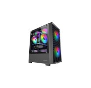 Mars Gaming MC-VORTEX Minitorre Ultracompacta - 3 Ventiladores de 120mm FRGB - Soporte MicroATX/Mini-ITX - Doble Camara - 7 Ranuras de Expansion - Color Negro