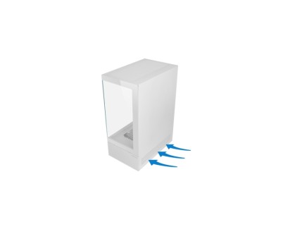 Mars Gaming MC-XO Caja Torre ATX - Ventilador de 120mm FRGB Trasero - Refrigeracion Sidecool - Doble Camara - 7 Ranuras de Expansion - 487x214x350mm - Color Blanco