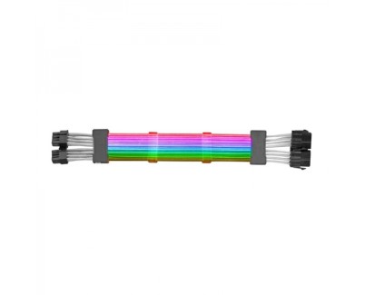 Mars Gaming MCA-16 Extensor de Cable ARGB - 16 LEDs Personalizables - Fibra Optica Ultra Densa - Compatible con Asus Aura Sync y Mas - Cobre Puro AWG18 - Color Blanco