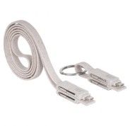 Mars Gaming MCA-ECO Pack de Cables Ecologicos - Fibra de Trigo - Antienredos - Carga Ultrarrapida 3.1A - Transferencia 480Mbps - Empaque Reciclado - Color Blanco