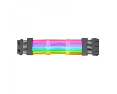 Mars Gaming MCA MCA-24 Extensor de Cable ARGB - 16 LEDs Personalizables - Fibra Optica Ultra Densa - Compatible con Asus Aura Sync y Mas - Cobre Puro AWG18 - Color Varios