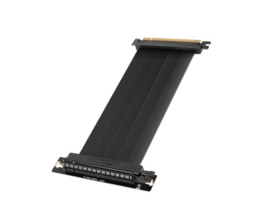 Mars Gaming MCA-PCIE40 Cable de Extension Riser PCIe 4.0 X16 Flexible - Blindaje EMI - Conector Hembra a 90&ordm; - Longitud 30cm - Color Negro