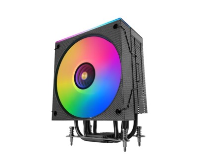Mars Gaming MCPU-LCD Disipador CPU - Potencia TDP hasta 300W - 6 Tubos HCT - Ventilador PWM FDB de 120mm - Pantalla LCD - Cable Reductor de Ruido - Iluminacion ARGB - 122x72x156mm - Color Negro