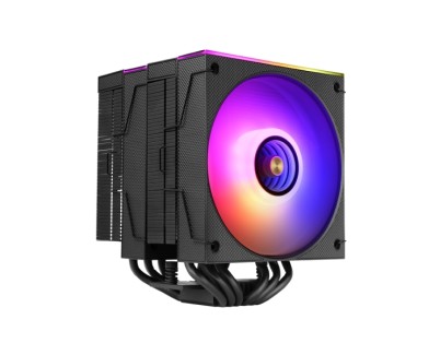 Mars Gaming MCPU-X26 Disipador CPU - Potencia TDP hasta 350W - 6 Tubos - Silencioso - 2 Ventiladores PWM de 120mm - 2600rpm - Iluminacion ARGB - 122x122x158mm - Color Negro