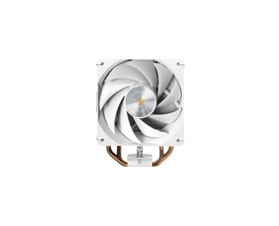 Mars Gaming MCPU-X4 Disipador CPU con 230W de Potencia - Ventilador PWM de 120mm - 4 Heatpipes HCT - Aletas de Aluminio - 120x68x154mm - Color Blanco