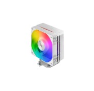 Mars Gaming MCPU-X4ARGB Disipador CPU con 220W de Potencia - Ventilador PWM de 120mm - Iluminacion ARGB - 4 Heatpipes HCT - Color Blanco