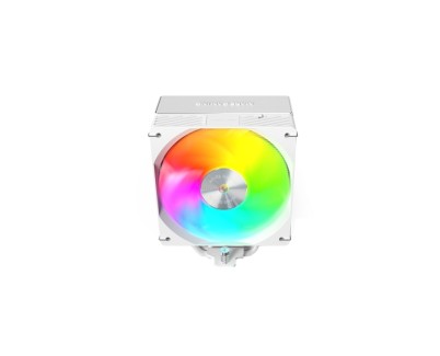Mars Gaming MCPU-X5ARGB Disipador CPU con 280W de Potencia - Ventilador PWM de 120mm - Iluminacion ARGB - 5 Heatpipes HCT - Color Blanco