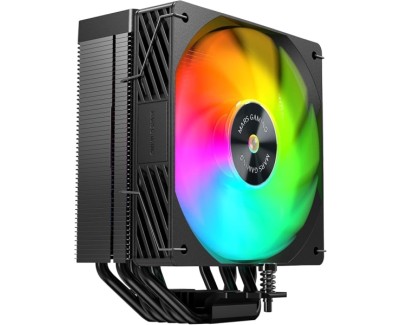 Mars Gaming MCPU-X5ARGB Disipador CPU con 280W de Potencia - Ventilador PWM de 120mm - Iluminacion ARGB - 5 Heatpipes HCT - Color Negro