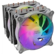 Mars Gaming MCPU-XT Disipador - Soporta CPUs hasta 300W - Doble Torre - 6 Heatpipes - ARGB Compatible - Multisocket Universal - Montaje Sencillo - Color Blanco