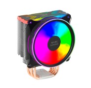 Mars Gaming MCPU-XU6 Disipador CPU - Doble torre - Ventiladores hibridos ultrasilenciosos - 6 heatpipes de cobre - HCT Ultra - Hasta 350W TDP - Negro - Color Negro