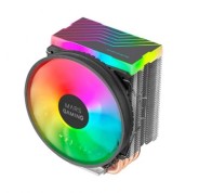 Mars Gaming MCPU44 Ventilador CPU Dual 110mm con Disipador 4 Heatpipes - Iluminacion ARGB - Velocidad Max. 1600rpm - Color Negro