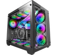 Mars Gaming MCV3 E-ATX Caja PC Tamaño XXL - Doble Ventana Cristal Templado - Capacidad Ampliada XXL - Estructura Modular Doble Camara - Soporte Total Refrigeracion Liquida - Color Negro