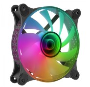 Mars Gaming MF-3D ARGB Ventilador - Efecto Espejo Infinito 3D - Iluminacion ARGB 360° - Compatible con Asus Aura Sync y mas - Color Negro