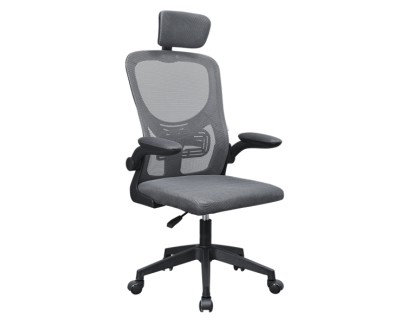 Mars Gaming MGC-ERGOPLUS Silla de Oficina Ergonomica - Reposacabezas, Soporte Lumbar y Reposabrazos Ajustable - Malla Transpirable - Asiento de Espuma - 600x620x1250mm - Color Gris y Negro