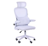 Mars Gaming MGC-ERGOPRO Silla de Oficina Ergonomica - Reposacabezas, Soporte Lumbar y Reposabrazos Ajustable - Malla Transpirable - Asiento de Espuma - 600x610x1300mm - Color Blanco