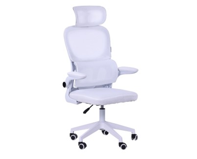 Mars Gaming MGC-ERGOPRO Silla de Oficina Ergonomica - Reposacabezas, Soporte Lumbar y Reposabrazos Ajustable - Malla Transpirable - Asiento de Espuma - 600x610x1300mm - Color Blanco