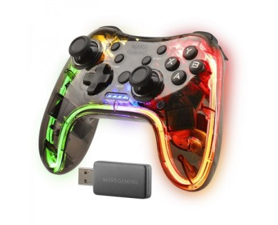 Mars Gaming MGP-24 Controlador Inalambrico - Conexion 2.4GPRO - Vibracion Haptica Dual - 20 Botones Tactiles - Compatibilidad Multiplataforma - Color Varios
