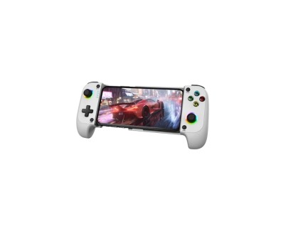 Mars Gaming MGPX Gamepad Bluetooth Multiplataforma - Multifuncional 2 en 1 - Soporta Smartphones hasta 6.8\" - Vibracion Dual - Funcion Turbo - Color Blanco