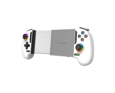 Mars Gaming MGPXPRO Gamepad Multiplataforma - Bluetooth - Autonomia hasta 10h - Vibracion Dual - Bateria 1000mAh - Cable USB-C de 1m - Smartphones hasta 7\" - 210x110x53mm - Color Blanco