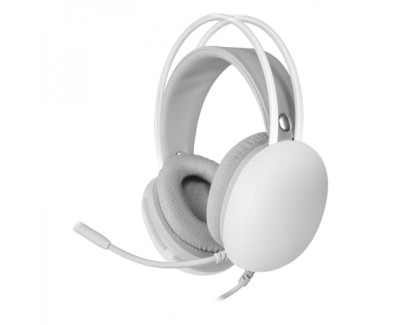 Mars Gaming MH-GLOW Auriculares Gaming - Iluminacion 360º CHROMA - Sonido Ultra-BASS 3D - Microfono con Cancelacion de Ruido - Compatibles Multiplataforma - Color Blanco