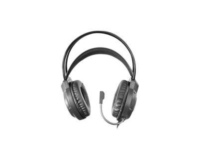 Mars Gaming MH124 Auriculares Gaming - Cable de 180cm - Control de Volumen - Microfono Flexible Integrado - Iluminacion FRGB - Color Negro