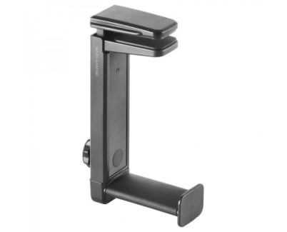 Mars Gaming MHH2 Soporte de Cascos - Instalacion Dual Gancho-Soporte - Mecanismo 360&ordm; - Ajustable - Agarre Firme - Almohadillas Protectoras - Color Negro