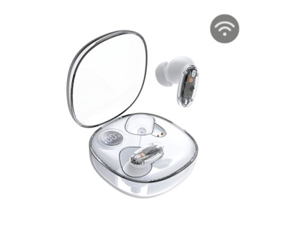 Mars Gaming MHIB2 Auriculares Bluetooth 5.4 - Microfono Integrado - Autonomia hasta 7h - Indicador LED - Semitransparente - 60x60x30mm - Color Blanco