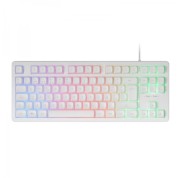 Mars Gaming MK023 Teclado Gaming - Tecnologia H-Mech RED - Iluminacion FRGB - Anti-Ghosting - Compatibilidad Universal - Estructura Robusta - Color Blanco
