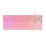 Mars Gaming MK023 Teclado Gaming - Tecnologia H-Mech RED - Iluminacion FRGB - Anti-Ghosting - Compatibilidad Universal - Estructura Robusta - Color Rosa